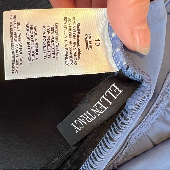 NWT Ellen Tracy Stone Blue One Piece Swimsuit 10 - Picture 4 of 6